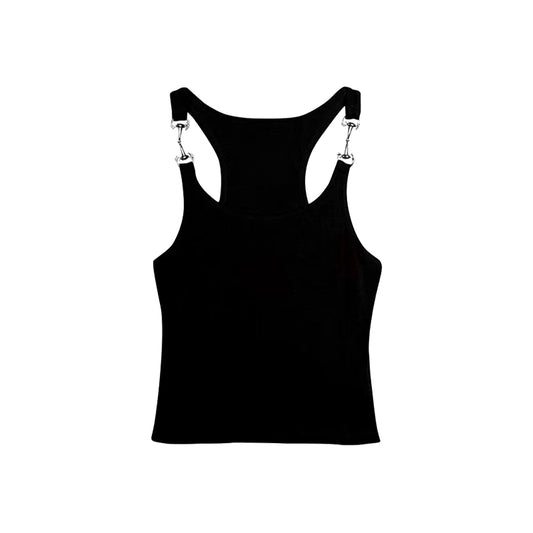 Black camisole with elegant hot girl style