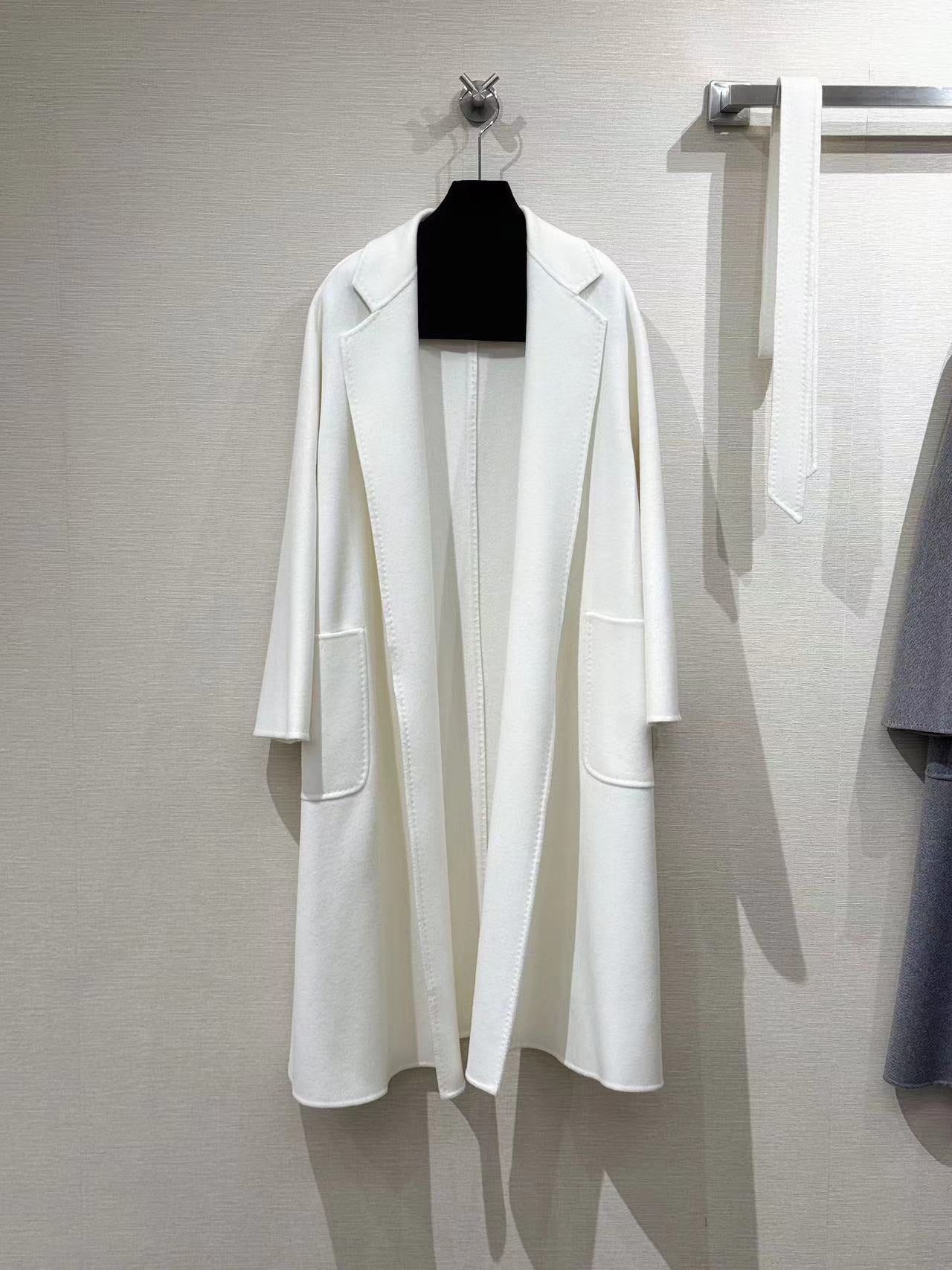 Double-faced cashmere coat bathrobe
