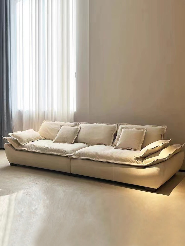 Italian minimalist Auckland sailing sofa living room lazy sofa cat scratch cloth wide sitting deep down fabric sofa