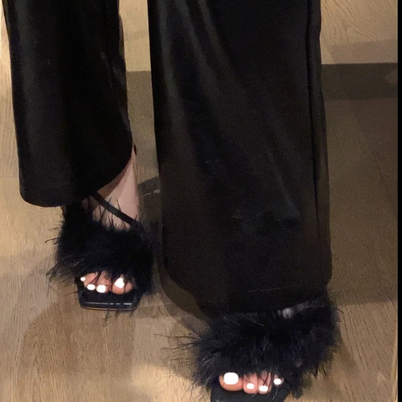 New Fairy Feathered Shuttlecock Sandals