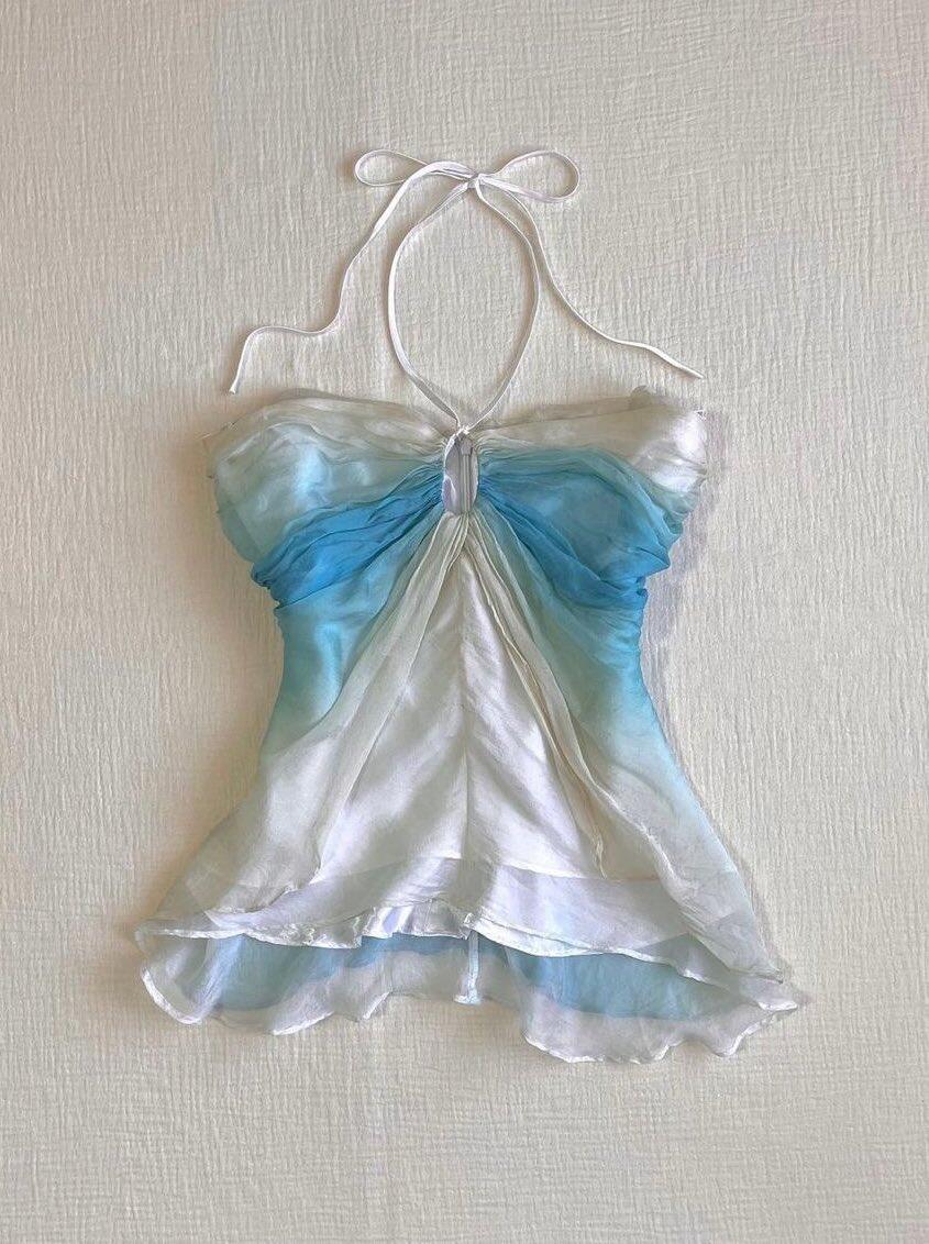 Women's retro seaside heavy duty top