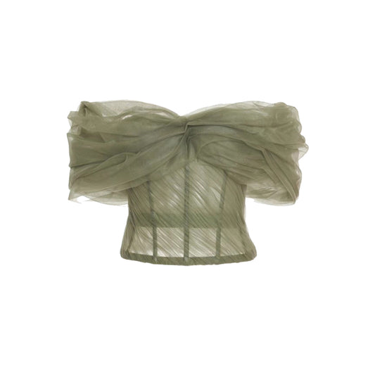 Mesh tube top vest celebrity temperament pure desire style short style