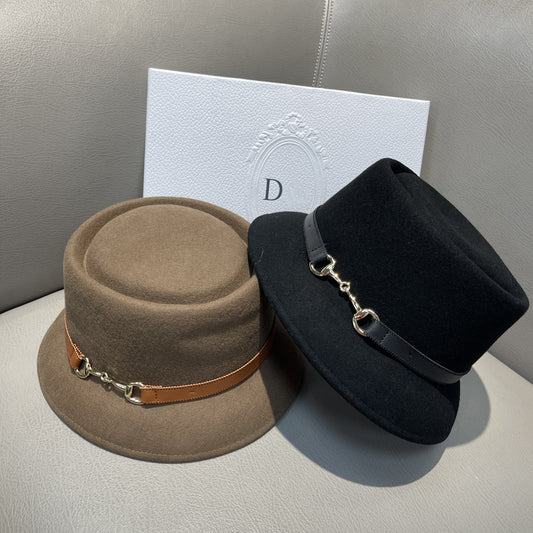 British vintage pure wool basin hat