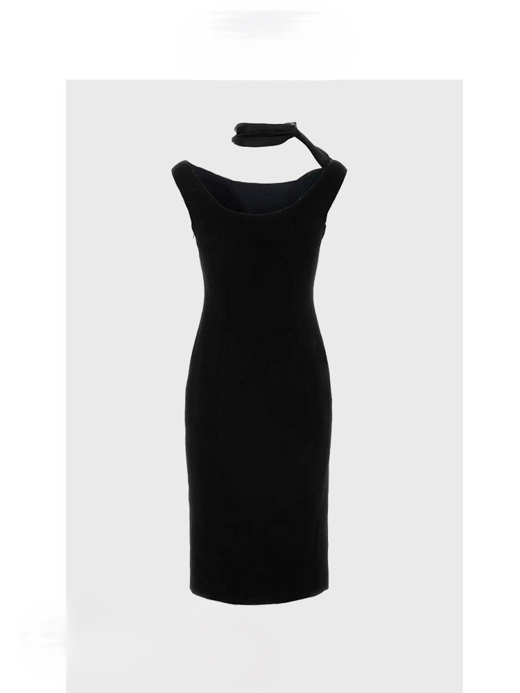 Black Halter Neck Dress