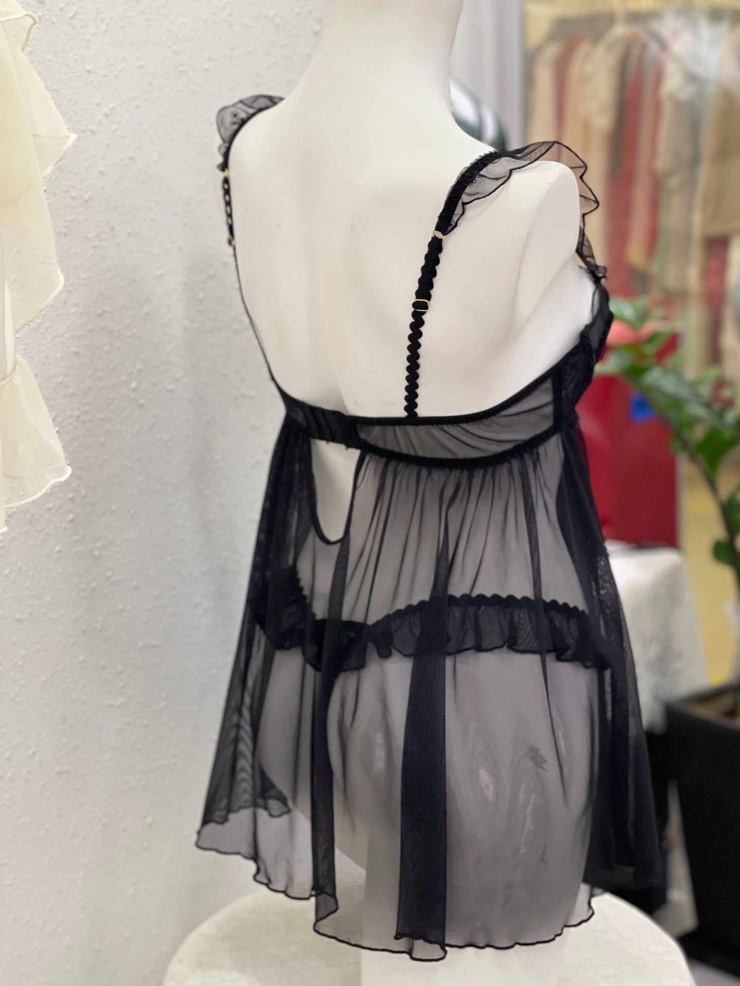 See-through gauze sexy temptation nightgown