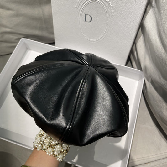 PU leather beret