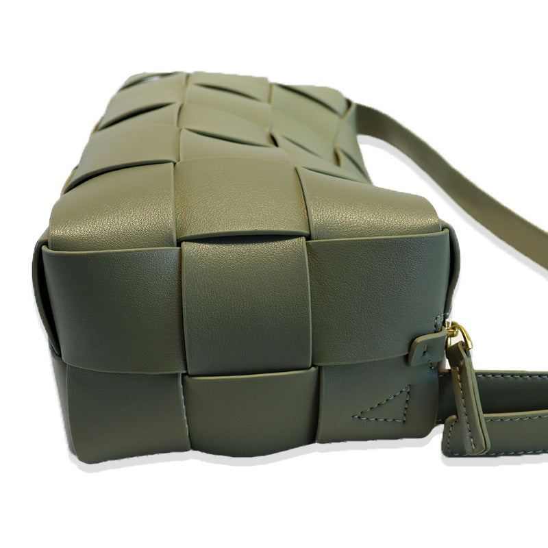 PU Tote Vintage Woven Shoulder Bag