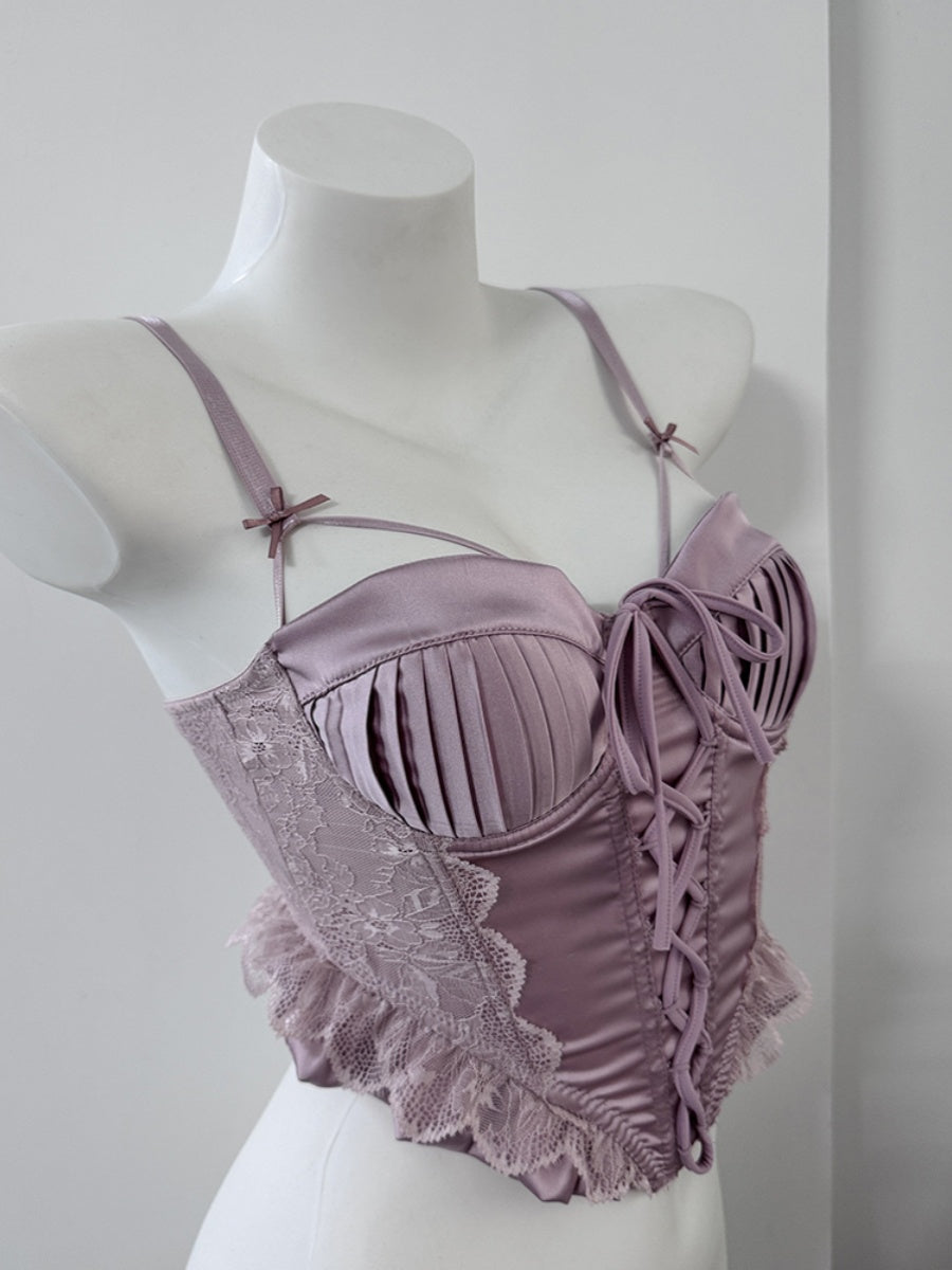 Palace Gathered Small Chest Pure Desire Style Vest