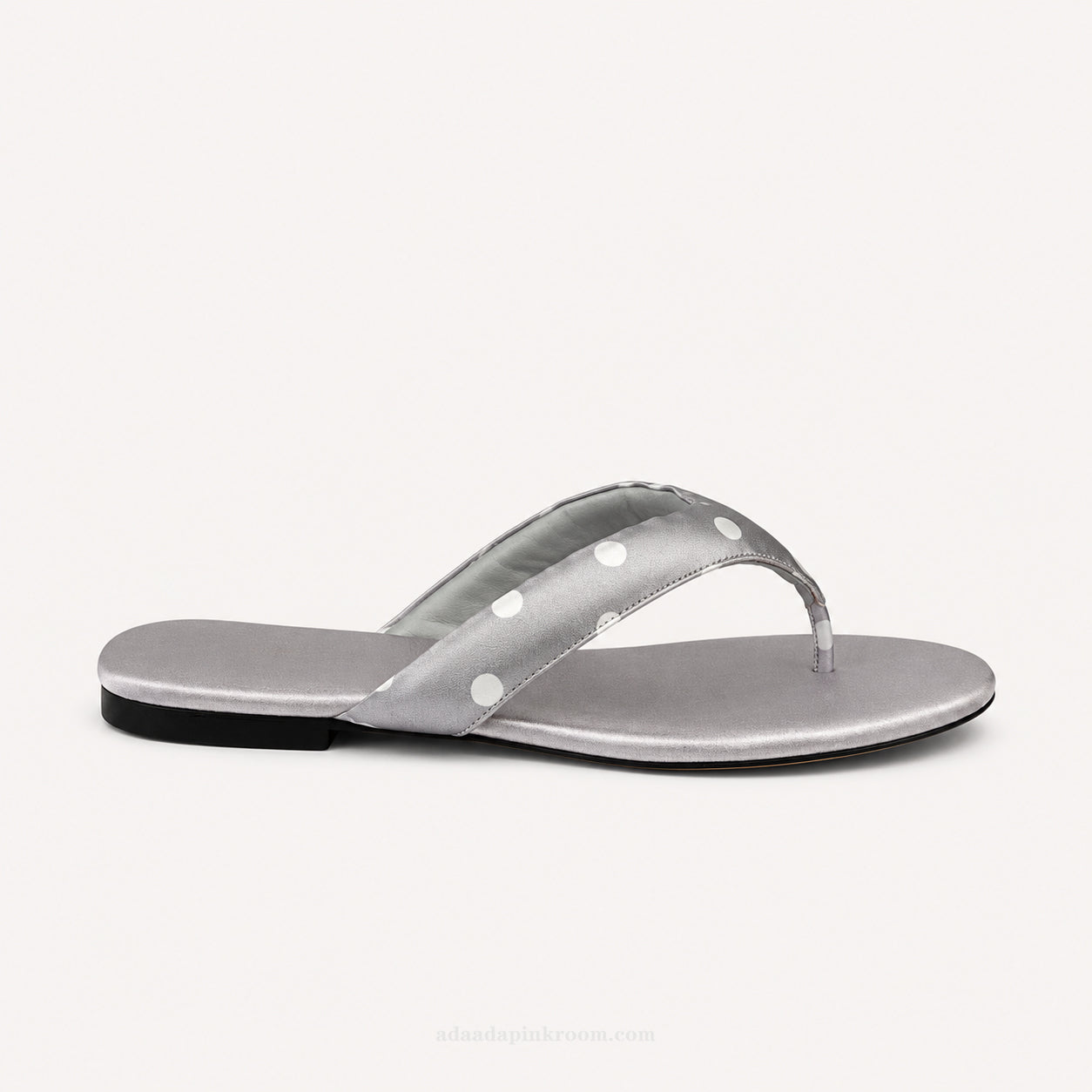 Metallic Polka Dot Flat Sandals