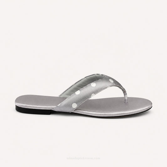 Metallic Polka Dot Flat Sandals