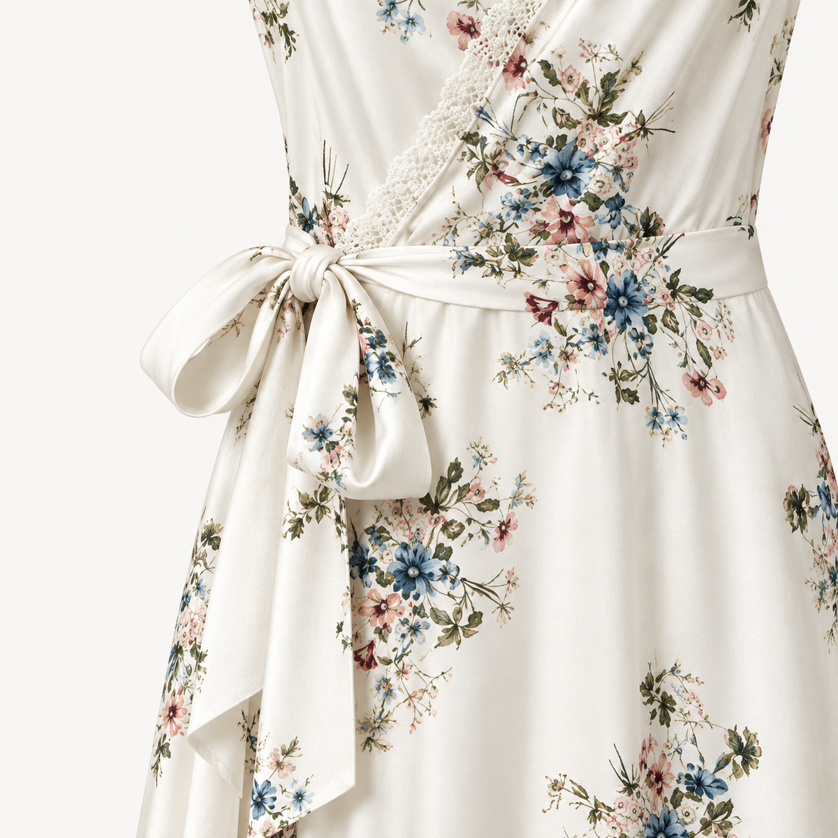 Meadow Bloom Mulberry Silk Maxi Dress