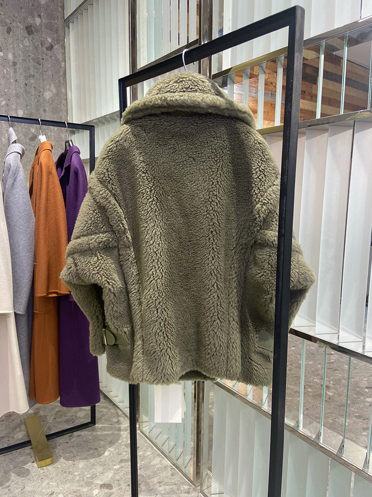 Biker Teddy Bear Alpaca Fur Jacket