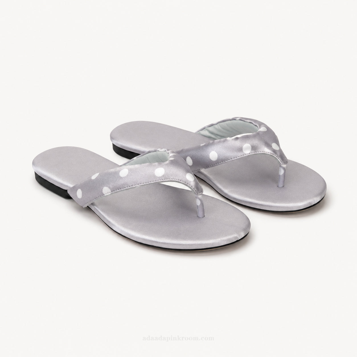 Metallic Polka Dot Flat Sandals