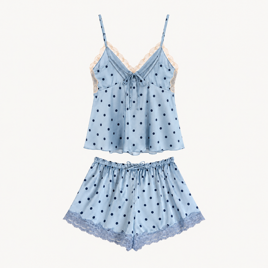 POLKA DOT SATIN PAJAMA SET