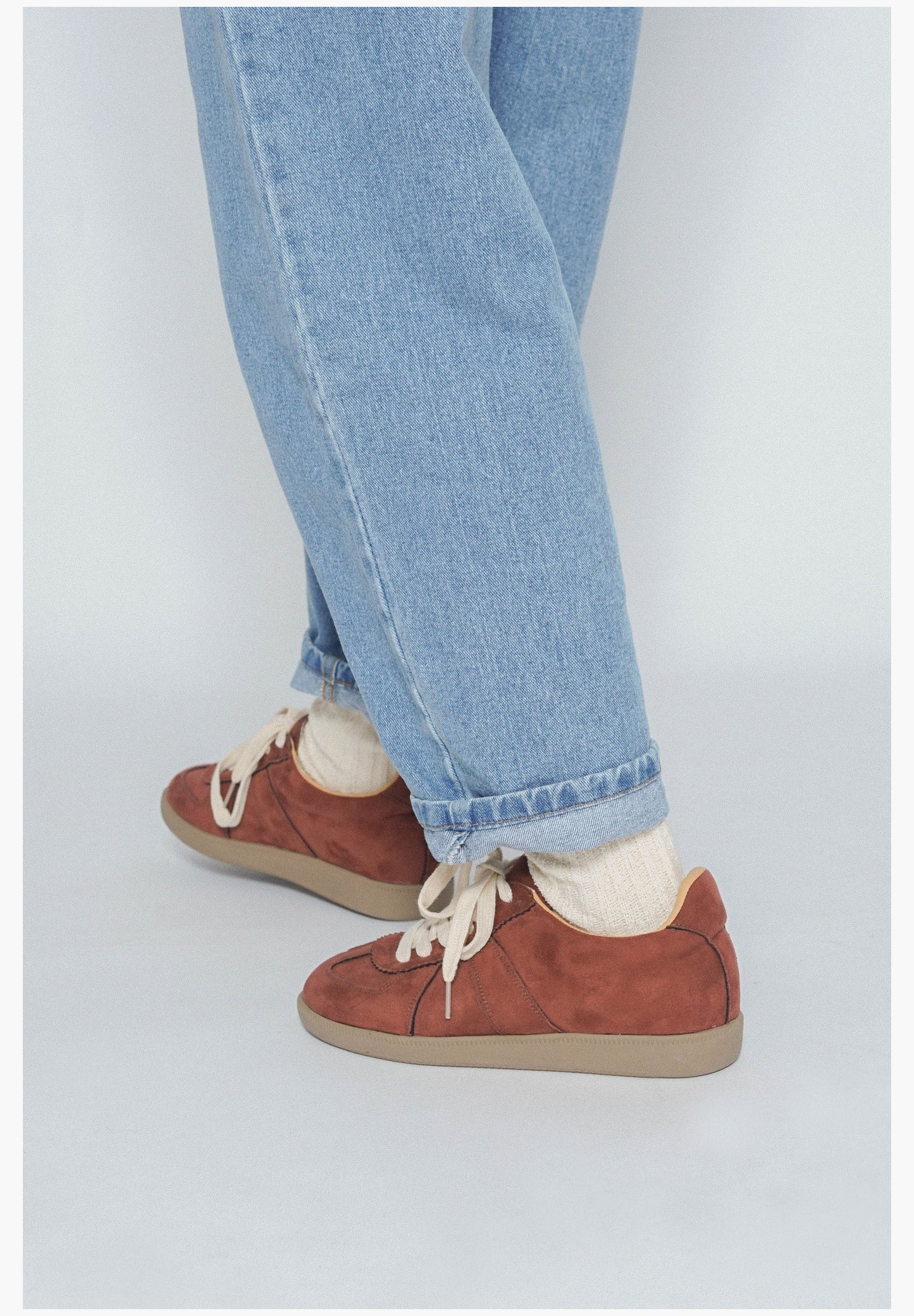Cowhide multi-color stitching Dexun shoes