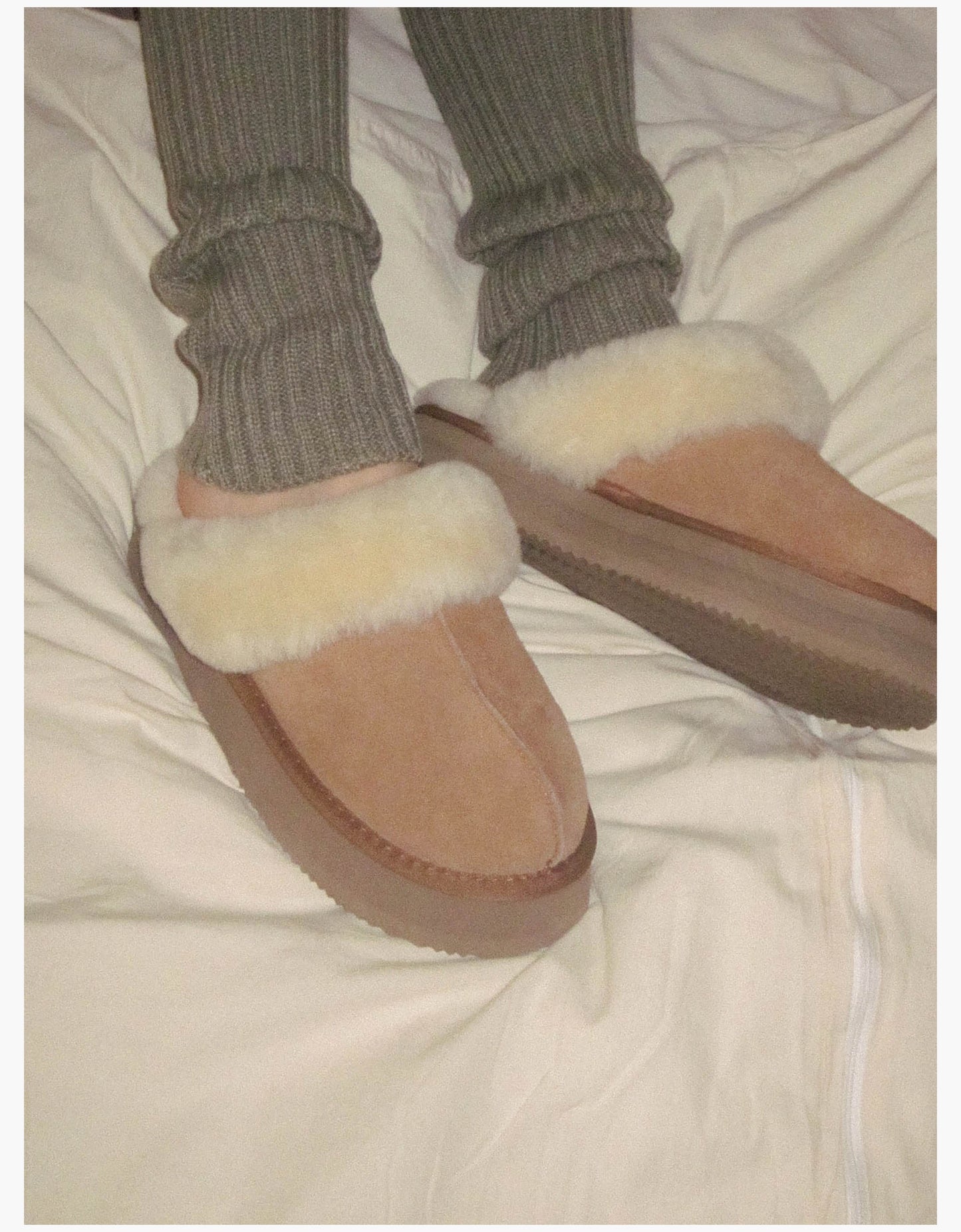 Thick-soled snow-covered cotton slippers