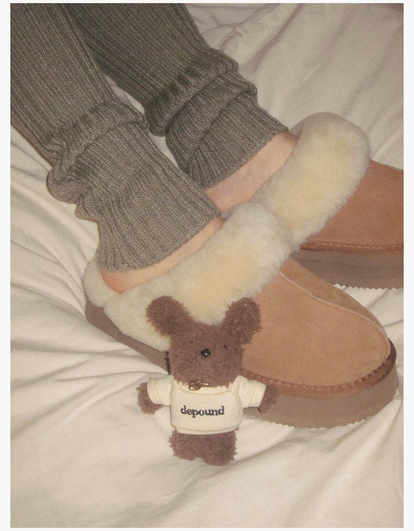 Thick-soled snow-covered cotton slippers