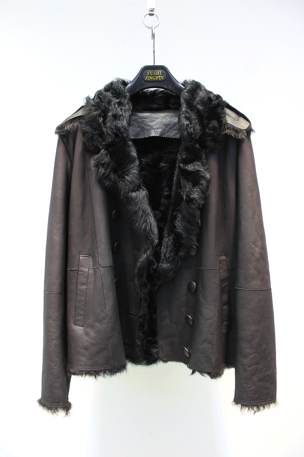 Soft small lake sheep fur all-in-one slimming short fur coat