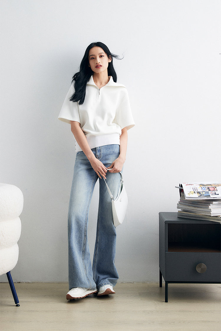 Slightly bootcut straight jeans