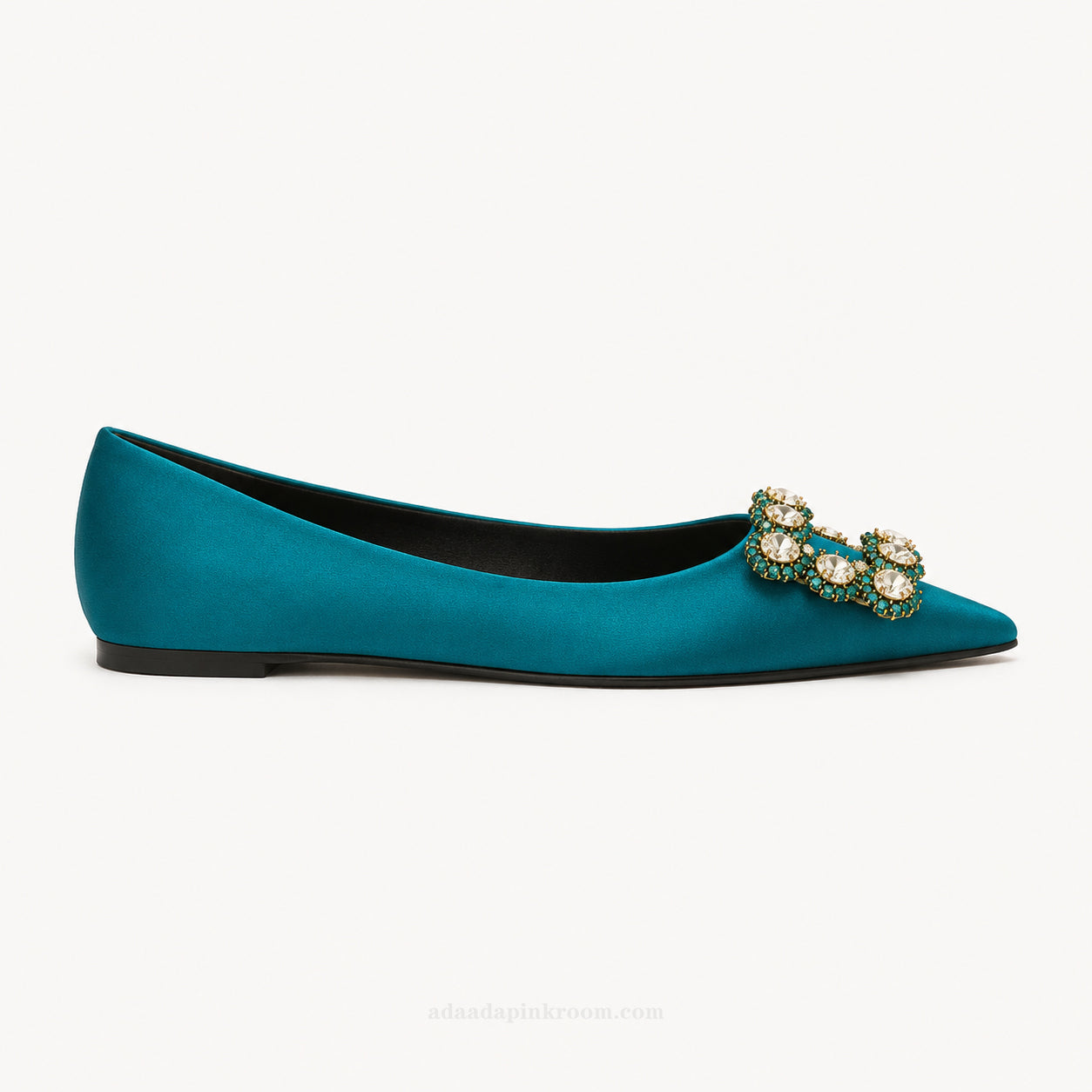 Embellished Pointed-Toe Flats