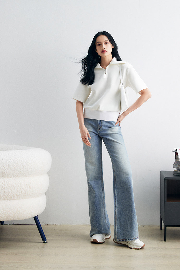 Slightly bootcut straight jeans