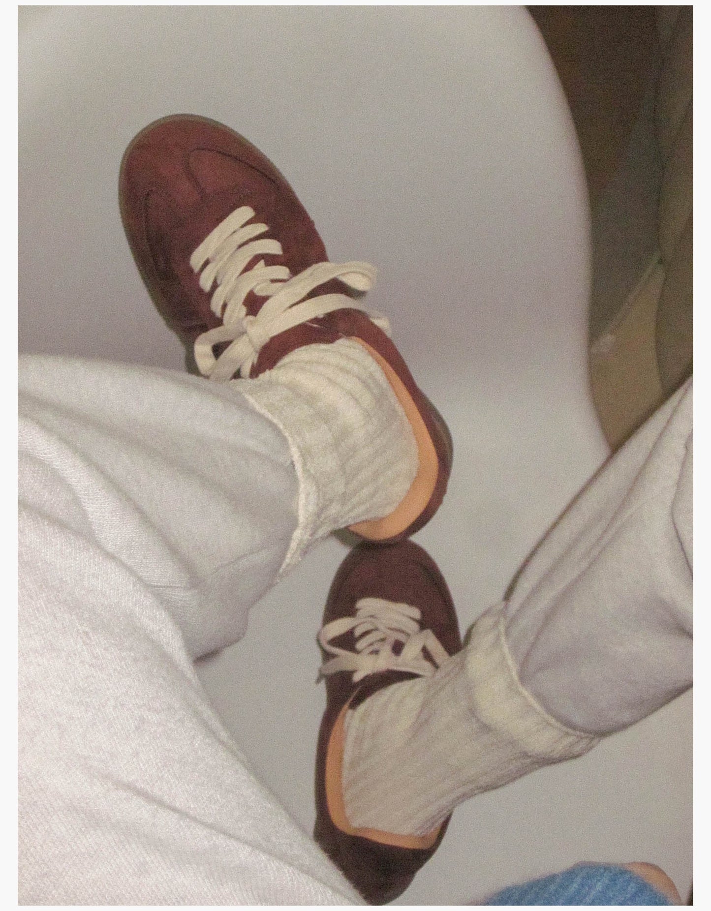 Cowhide multi-color stitching Dexun shoes