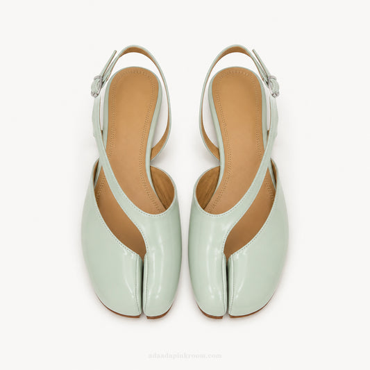 Split-Toe Slingback Flats