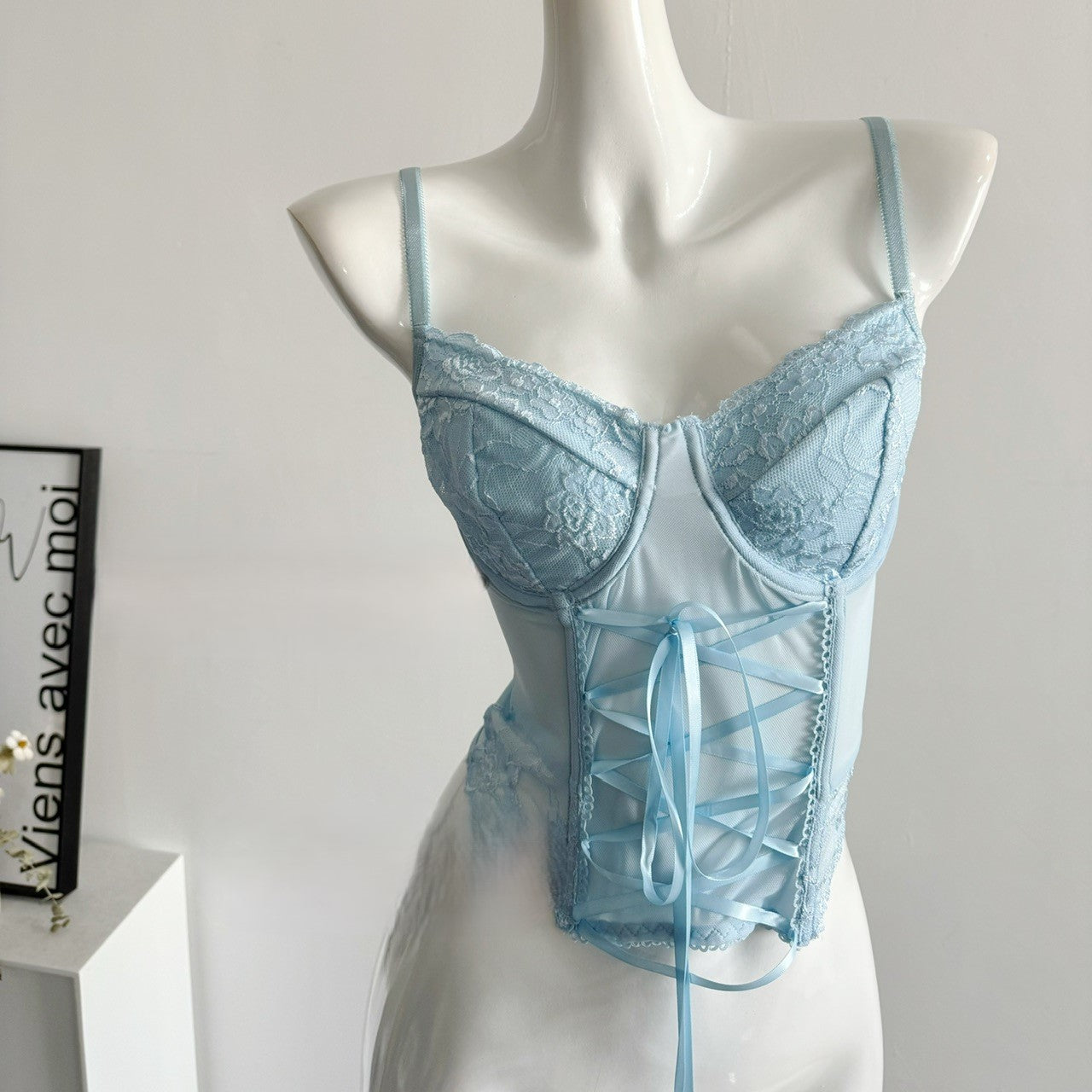 Blue Lace Camisole