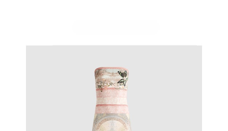 Printed tube top dress