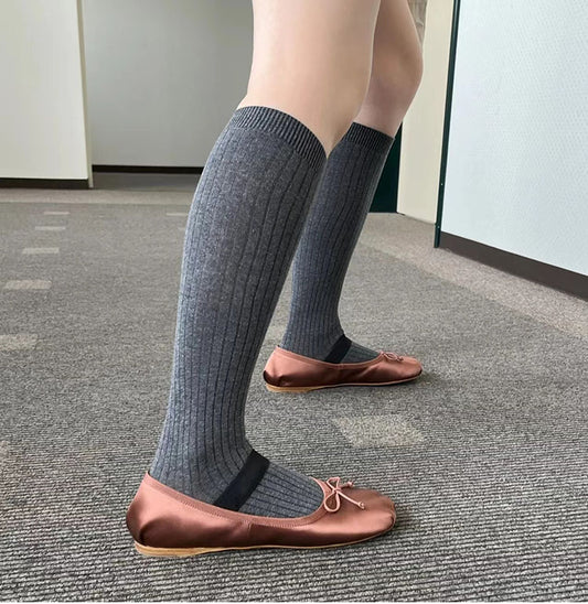 Korean style round toe shallow flat ballet shoes