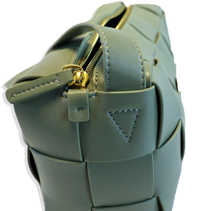 PU Tote Vintage Woven Shoulder Bag