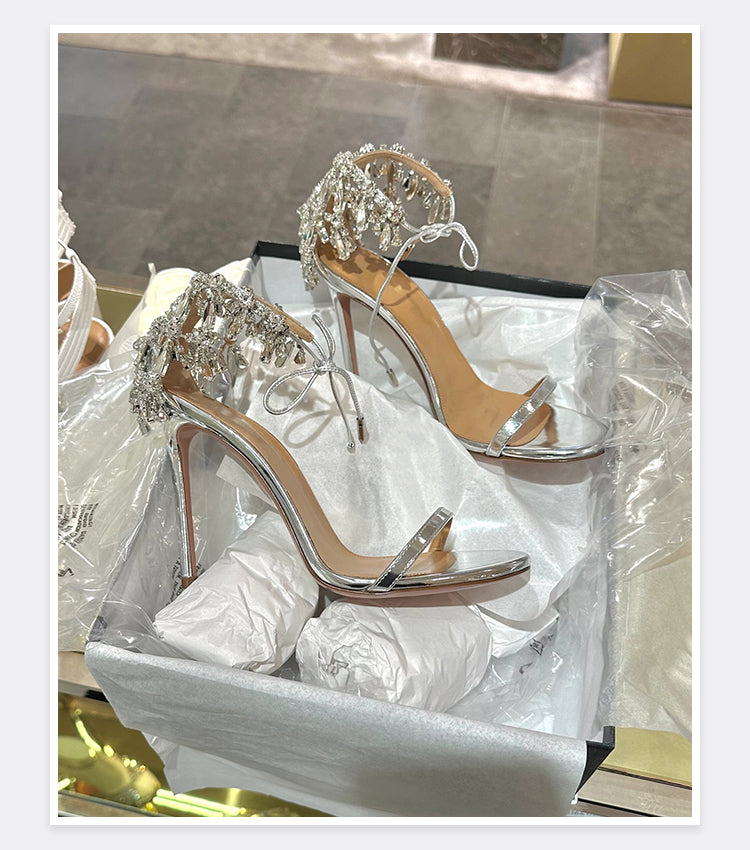 European and American style rhinestone high heels