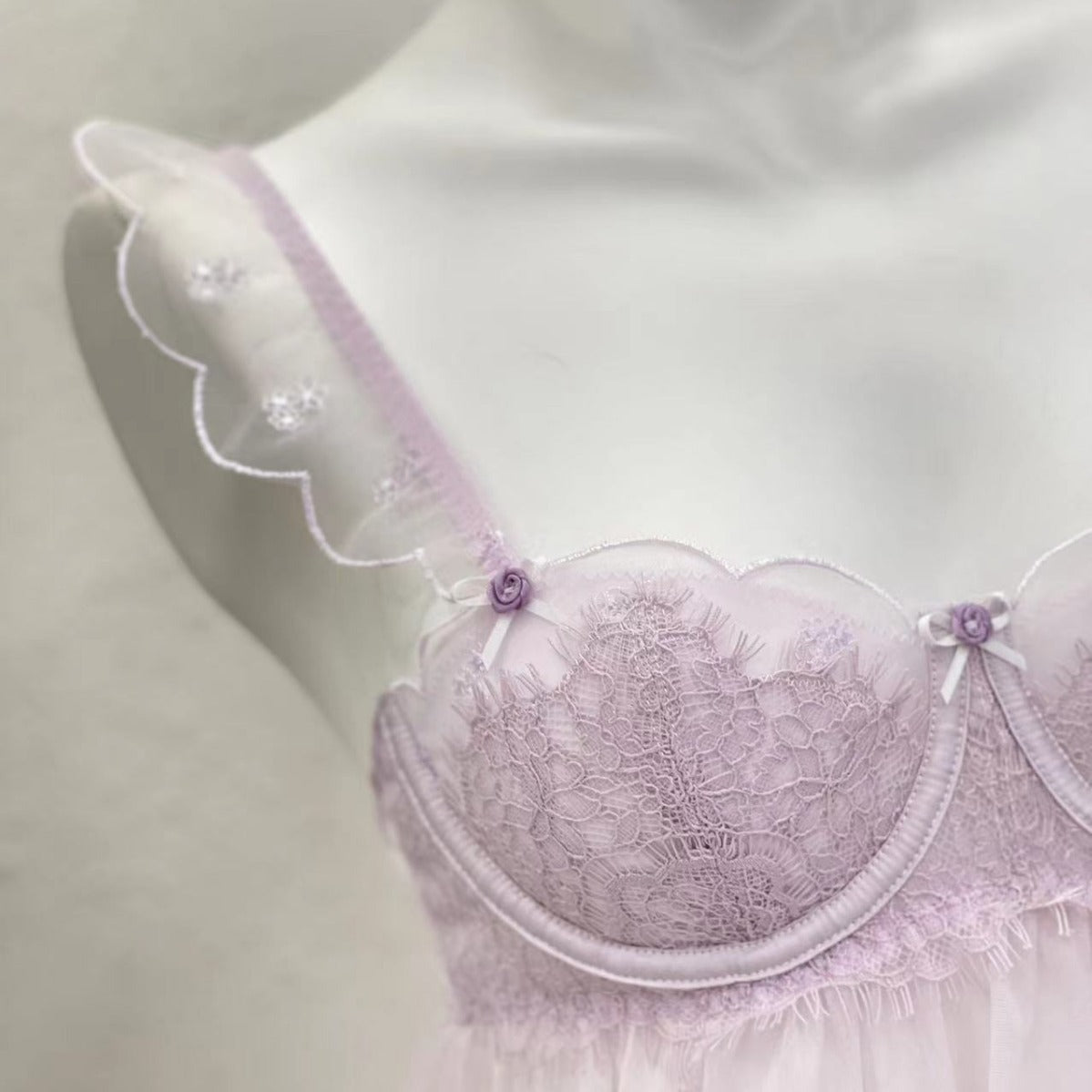 See-through gauze sexy temptation nightgown