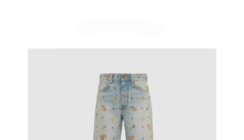 Floral jeans