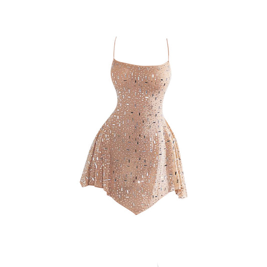 Diamond suspender dress