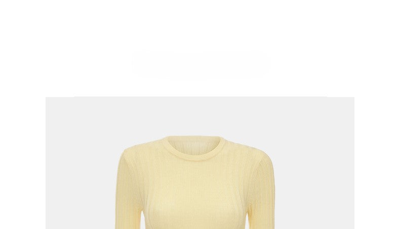 Flared sleeve knitted bottoming cardigan