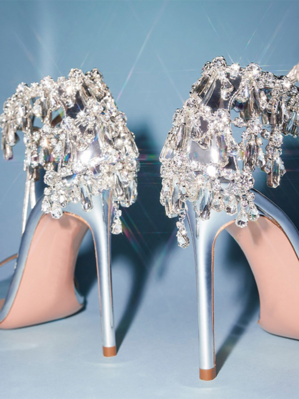 European and American style rhinestone high heels