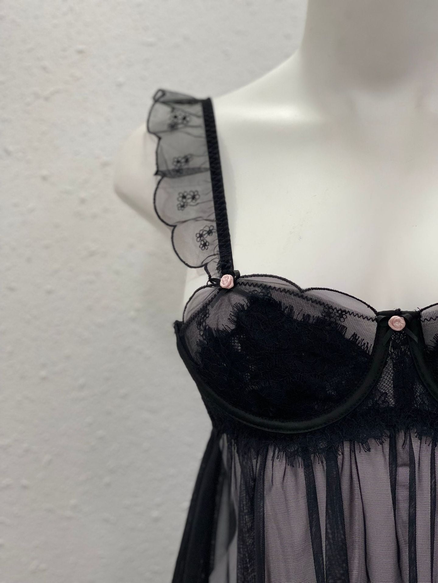See-through gauze sexy temptation nightgown