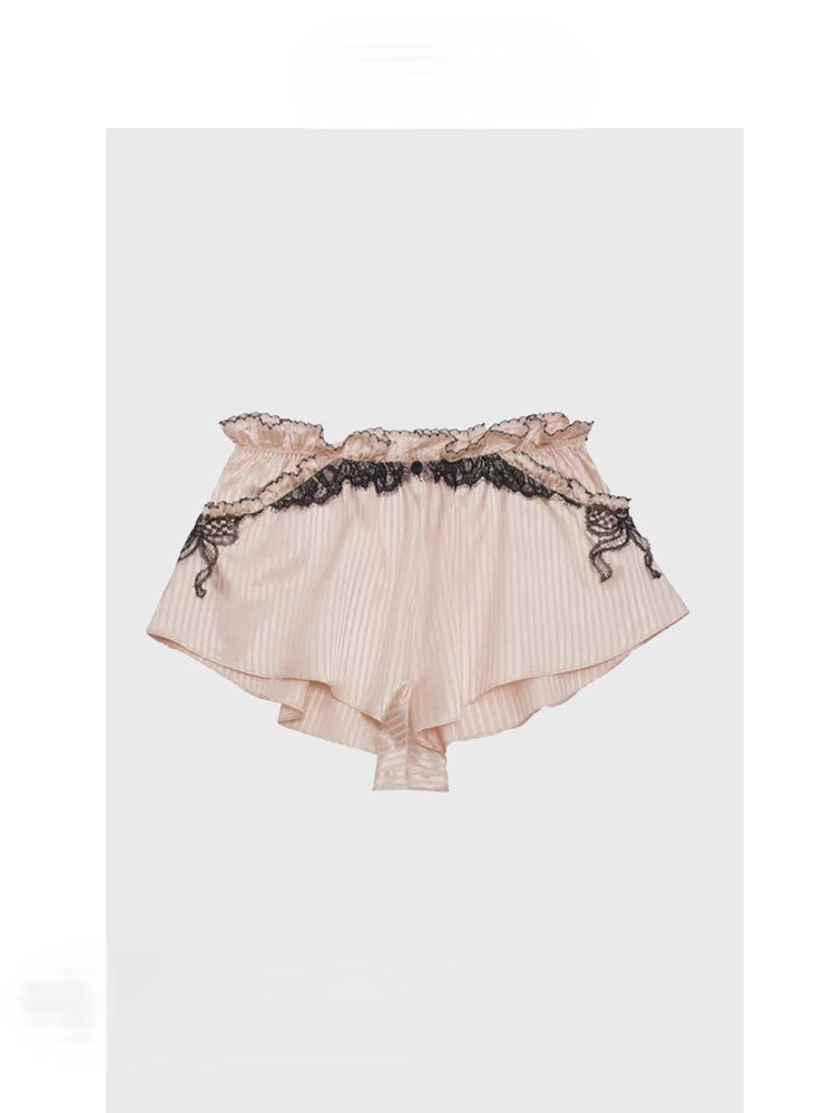 Lace suspender suit