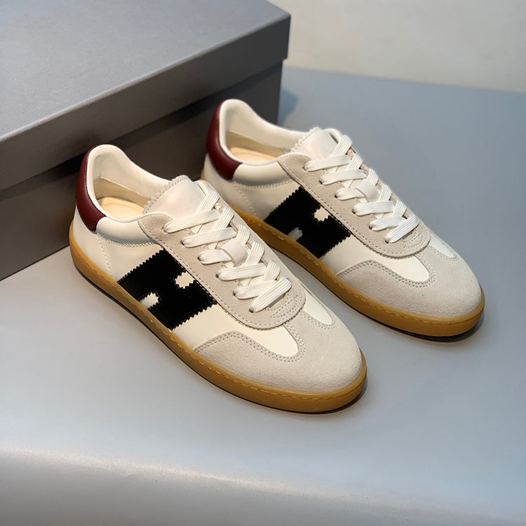 Fashionable round toe thick sole moral training shoes retro sneakers
