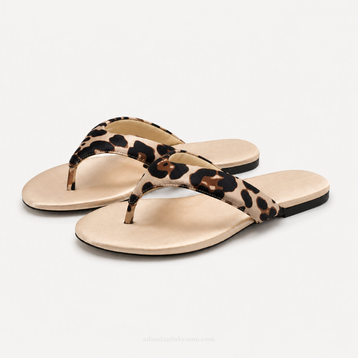 Leopard Print Flat Sandals