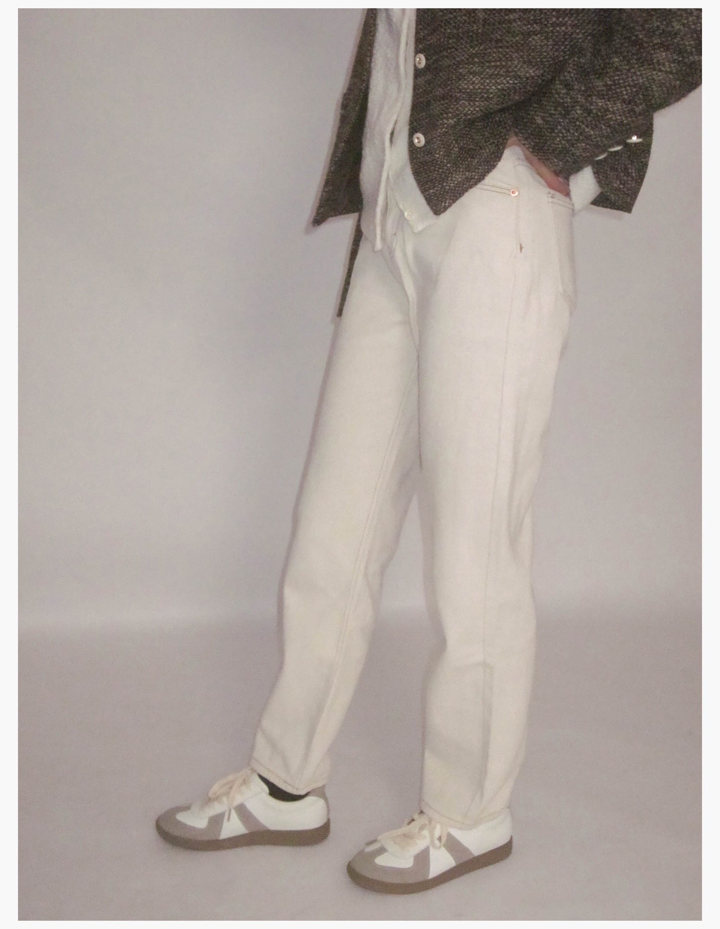 Cowhide multi-color stitching Dexun shoes