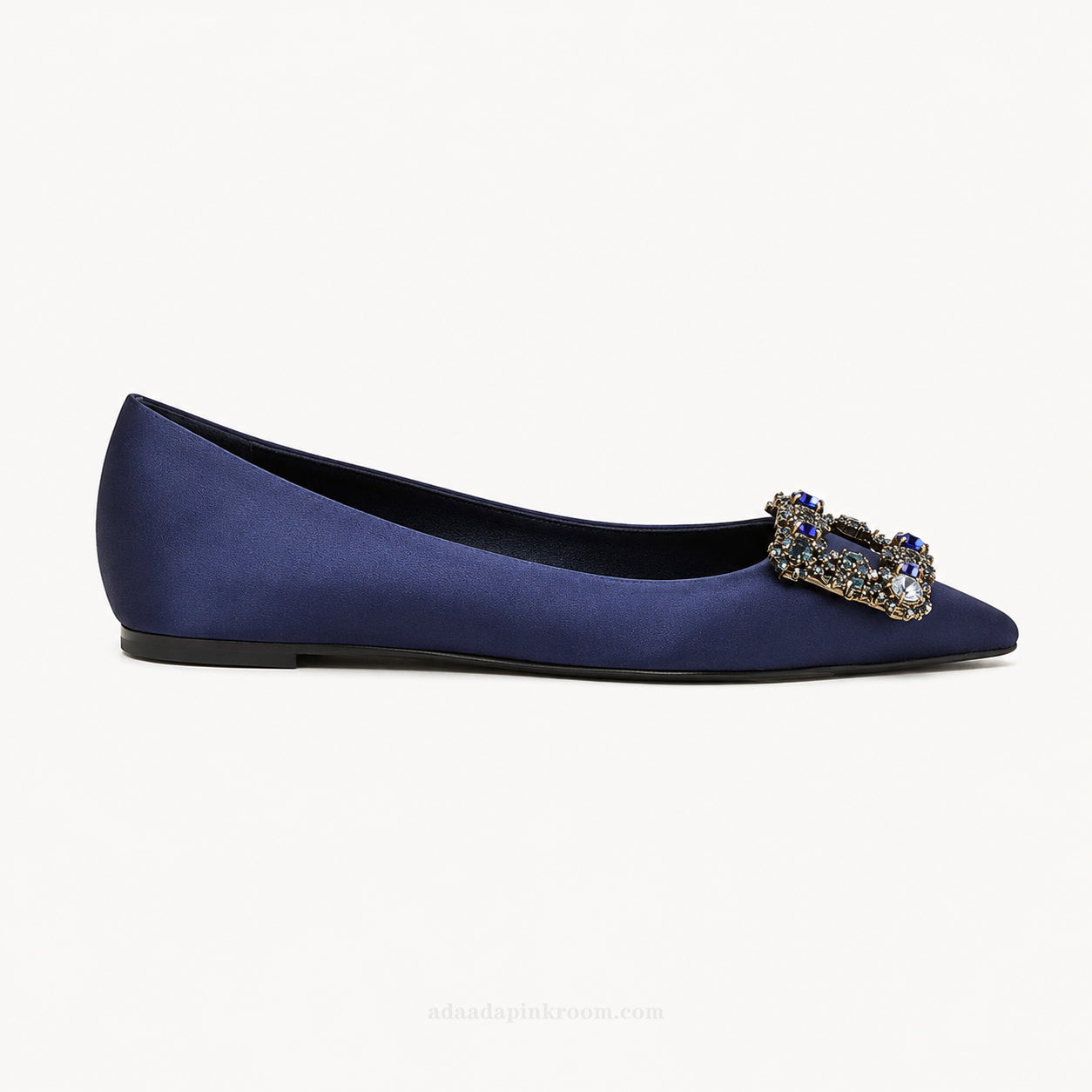 Embellished Pointed-Toe Flats