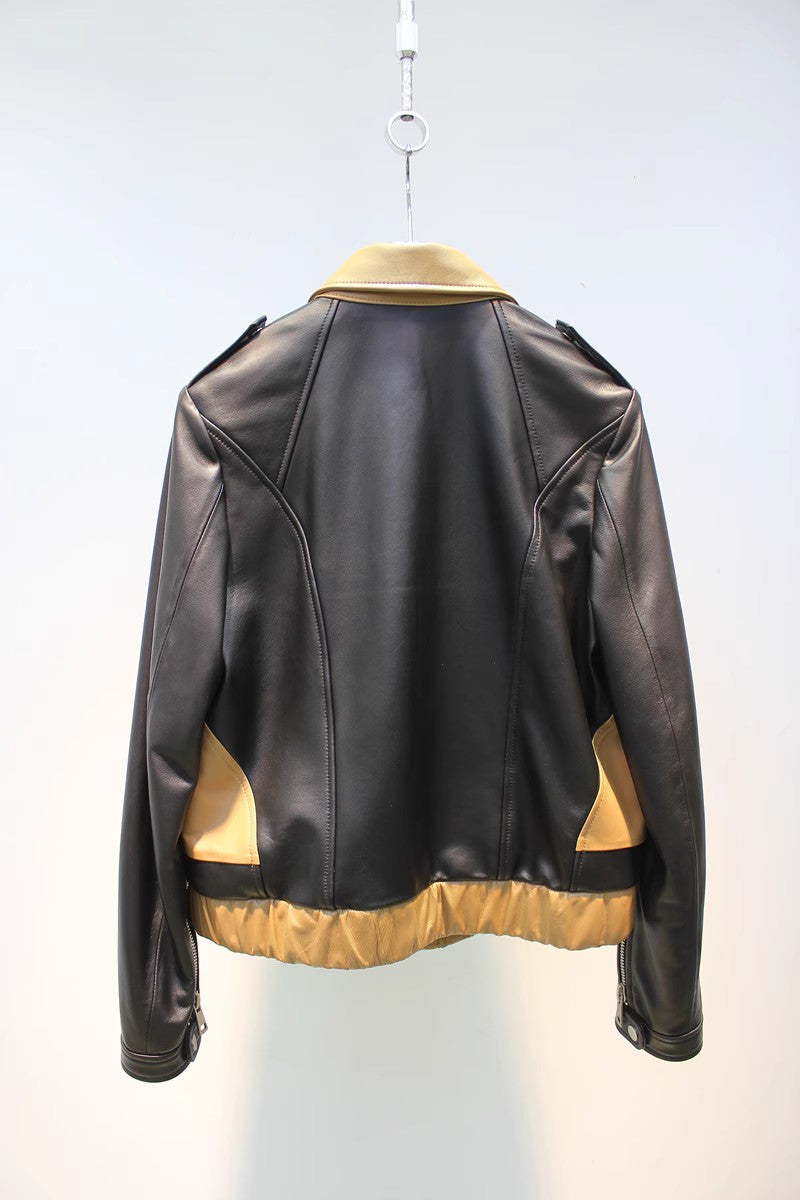 black sheepskin jacket