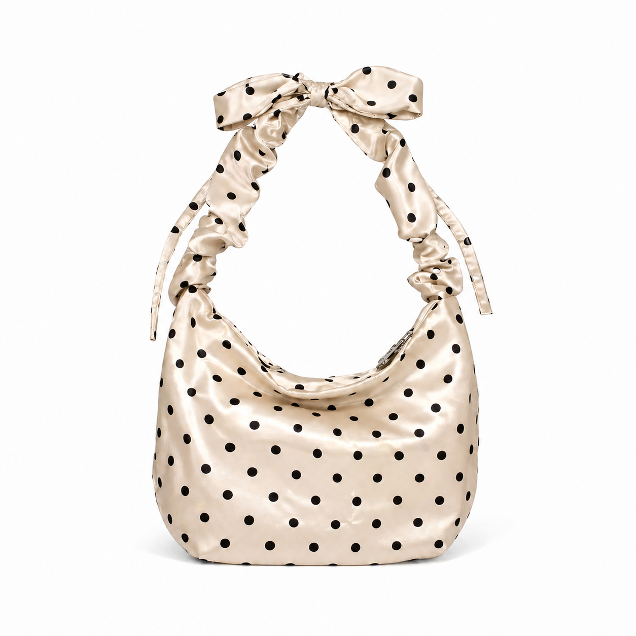 Shoulder Bag in Vanilla Polka Dot Cake