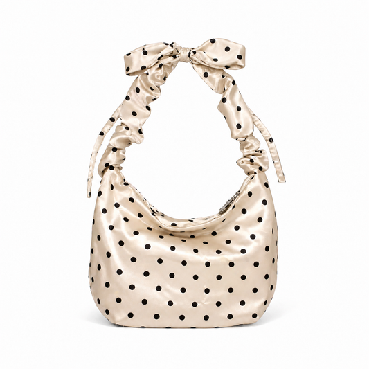 Shoulder Bag in Vanilla Polka Dot Cake