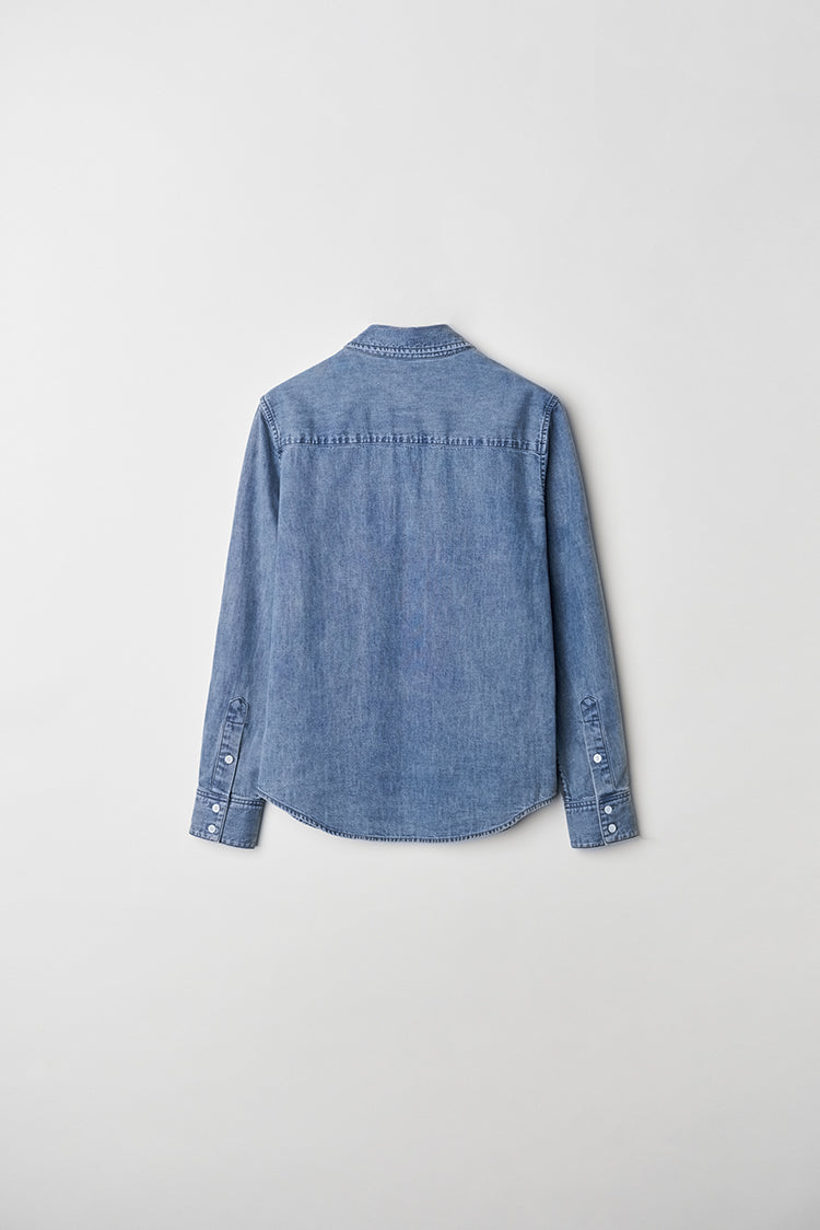 Lazy New Style "Nude" Soft Silo Slub Denim Shirt