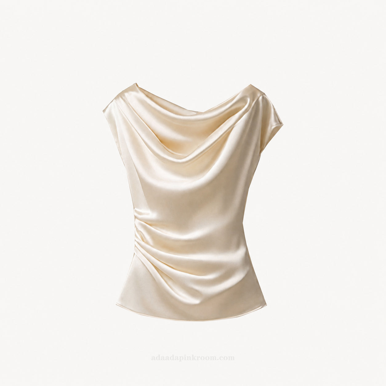 SATIN DRAPED TOP