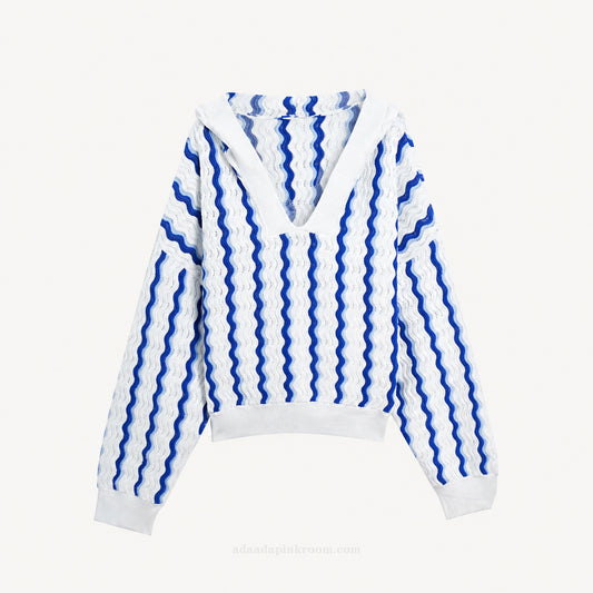 Blue Striped Knit Set