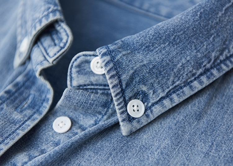Lazy New Style "Nude" Soft Silo Slub Denim Shirt
